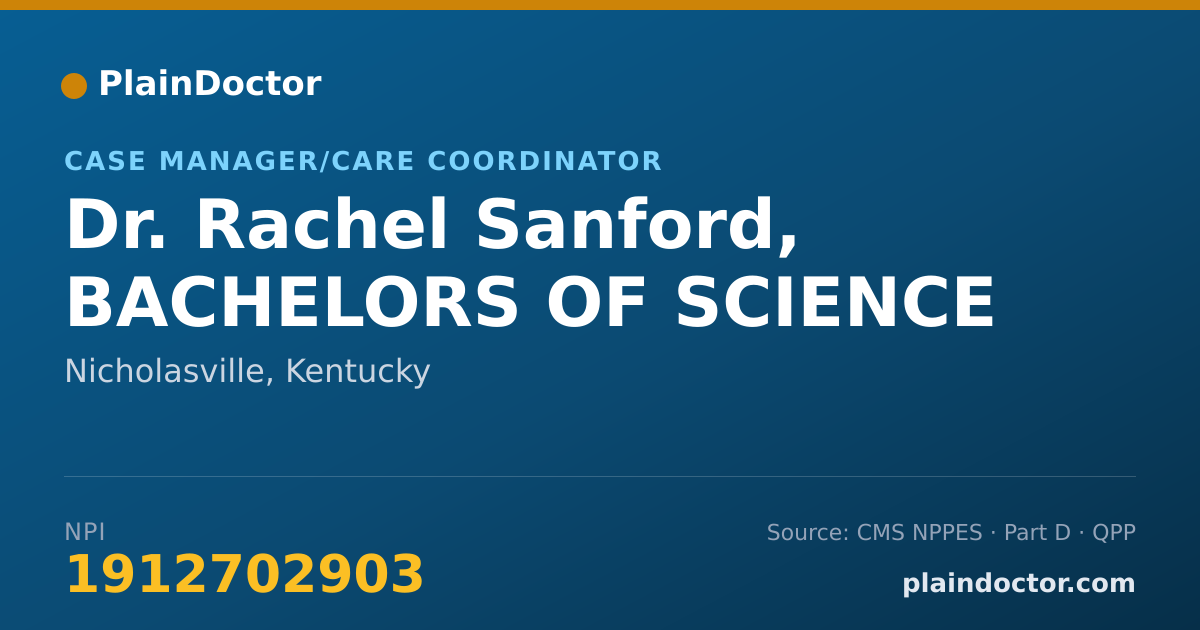 Shareable card for Rachel Sanford, BACHELORS OF SCIENCE - Case Manager/Care Coordinator, Nicholasville, KY