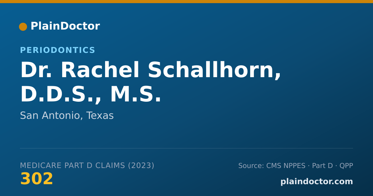 Shareable card for Rachel Schallhorn, D.D.S., M.S. - Periodontics, San Antonio, TX