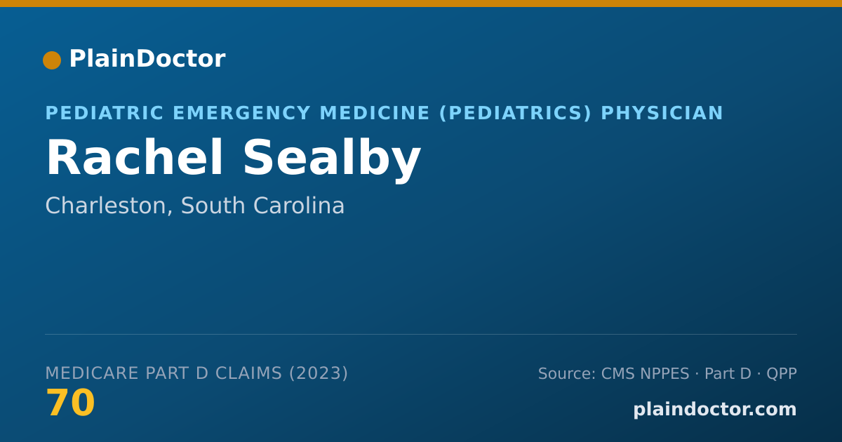 Shareable card for Rachel Sealby - Pediatric Emergency Medicine (Pediatrics) Physician, Charleston, SC