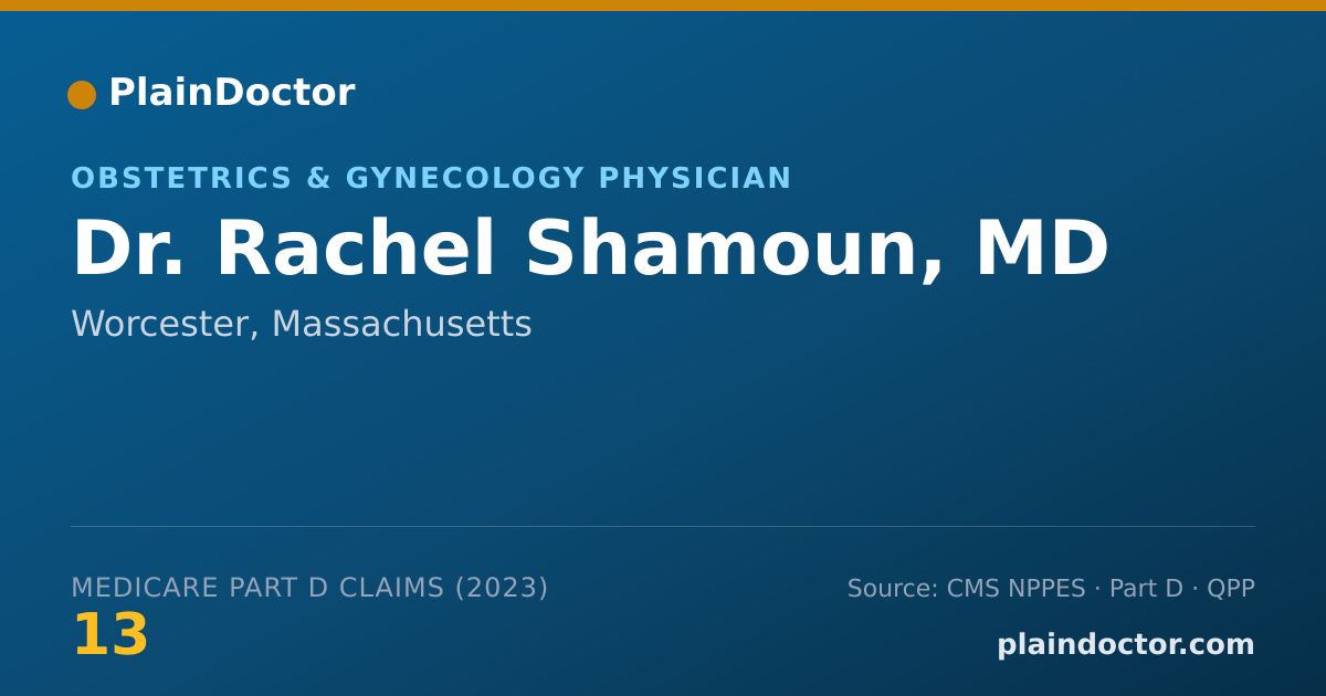 Shareable card for Rachel Shamoun, MD - Obstetrics & Gynecology Physician, Worcester, MA