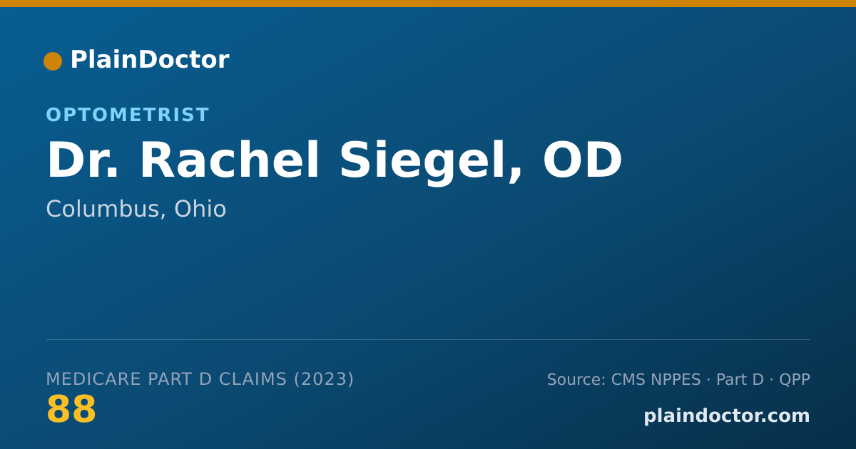 Shareable card for Rachel Siegel, OD - Optometrist, Columbus, OH