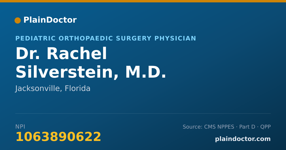 Shareable card for Rachel Silverstein, M.D. - Surgery Physician, Jacksonville, FL