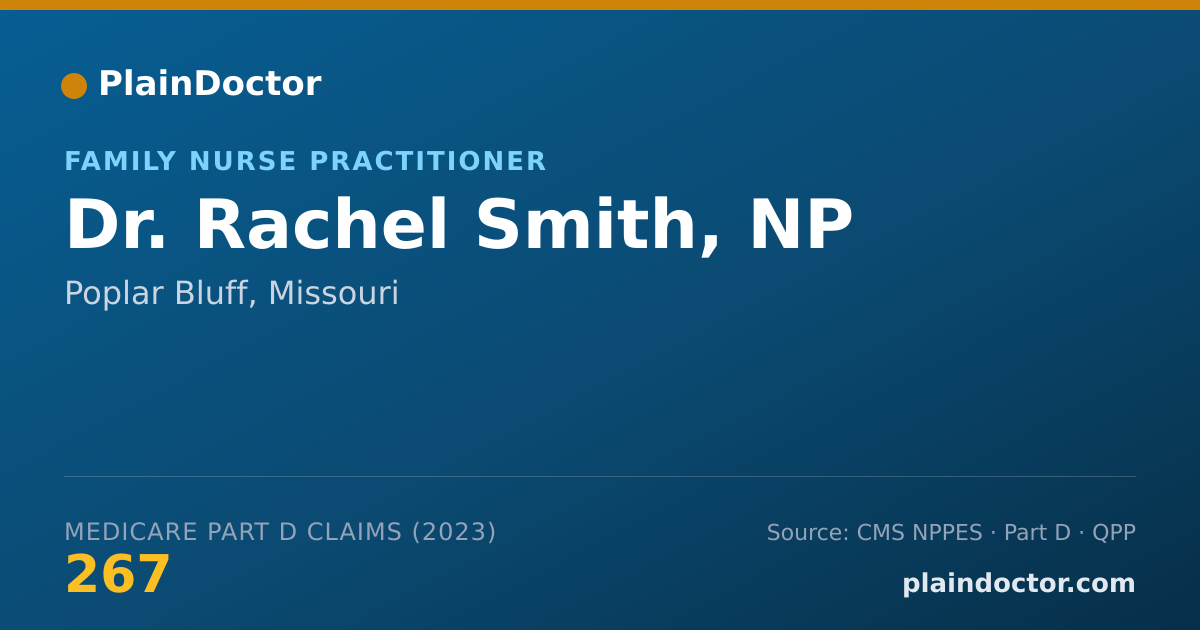 Shareable card for Rachel Smith, NP - Family Nurse Practitioner, Poplar Bluff, MO