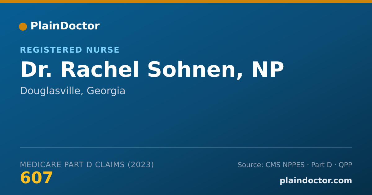 Shareable card for Rachel Sohnen, NP - Registered Nurse, Douglasville, GA