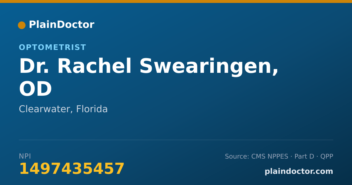 Shareable card for Rachel Swearingen, OD - Optometrist, Clearwater, FL