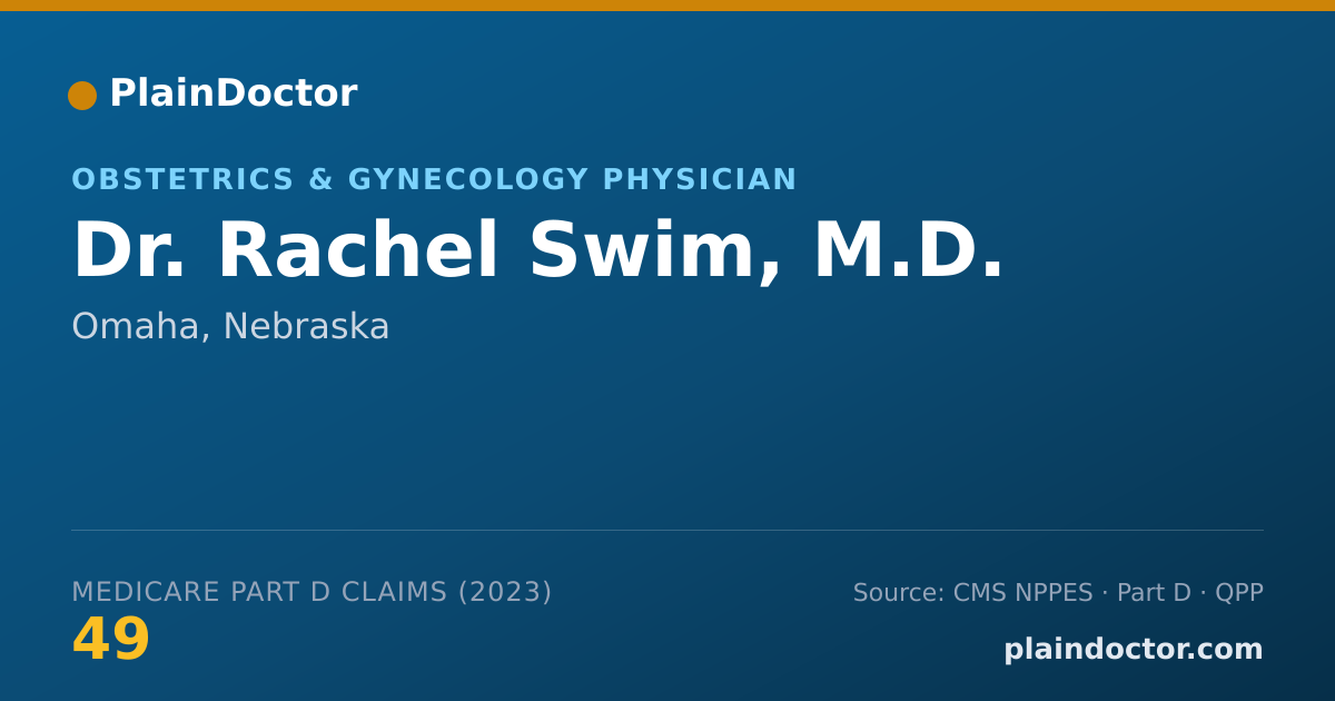 Shareable card for Rachel Swim, M.D. - Obstetrics & Gynecology Physician, Omaha, NE