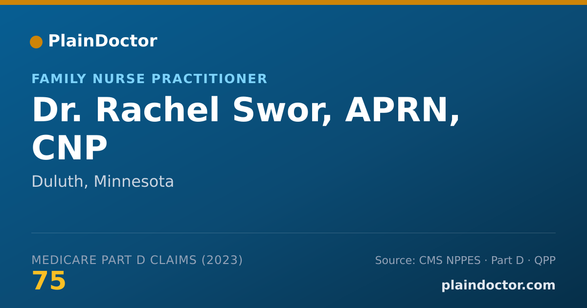 Shareable card for Rachel Swor, APRN, CNP - Family Nurse Practitioner, Duluth, MN