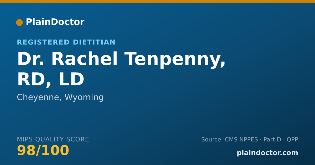 Shareable card for Rachel Tenpenny, RD, LD - Registered Dietitian, Cheyenne, WY