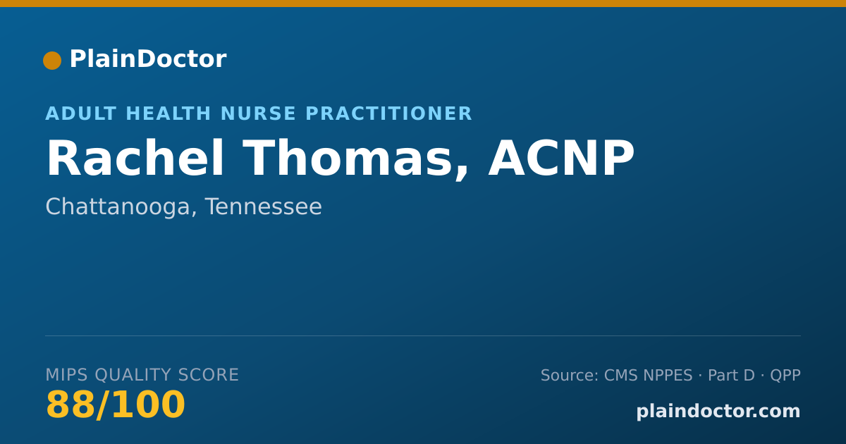Shareable card for Rachel Thomas, ACNP - Adult Health Nurse Practitioner, Chattanooga, TN