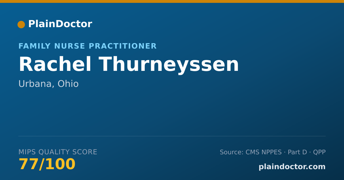 Shareable card for Rachel Thurneyssen - Family Nurse Practitioner, Urbana, OH
