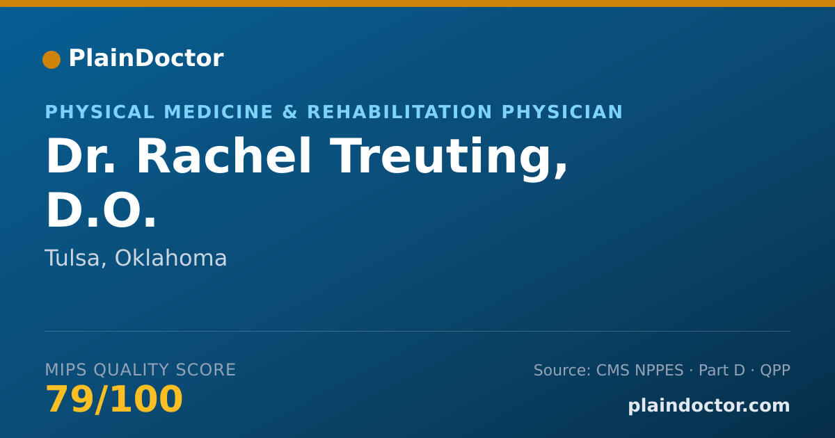 Shareable card for Rachel Treuting, D.O. - Physical Medicine & Rehabilitation Physician, Tulsa, OK