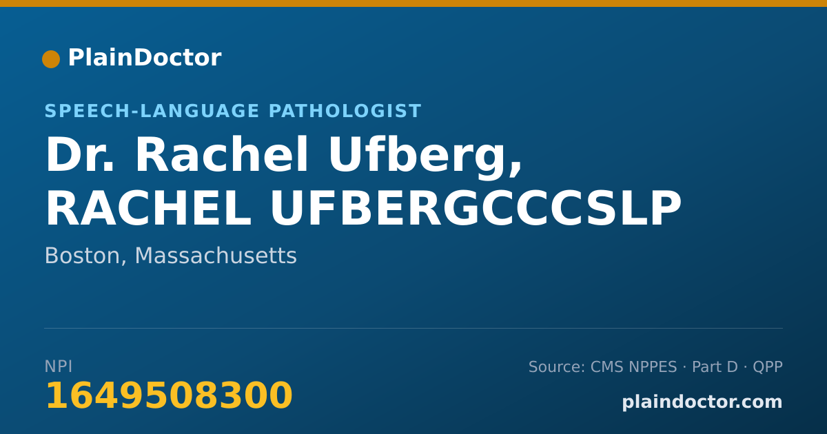 Shareable card for Rachel Ufberg, RACHEL  UFBERGCCCSLP - Speech-Language Pathologist, Boston, MA