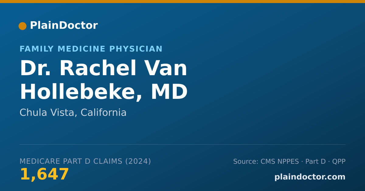 Shareable card for Rachel Van Hollebeke, MD - Family Medicine Physician, Chula Vista, CA