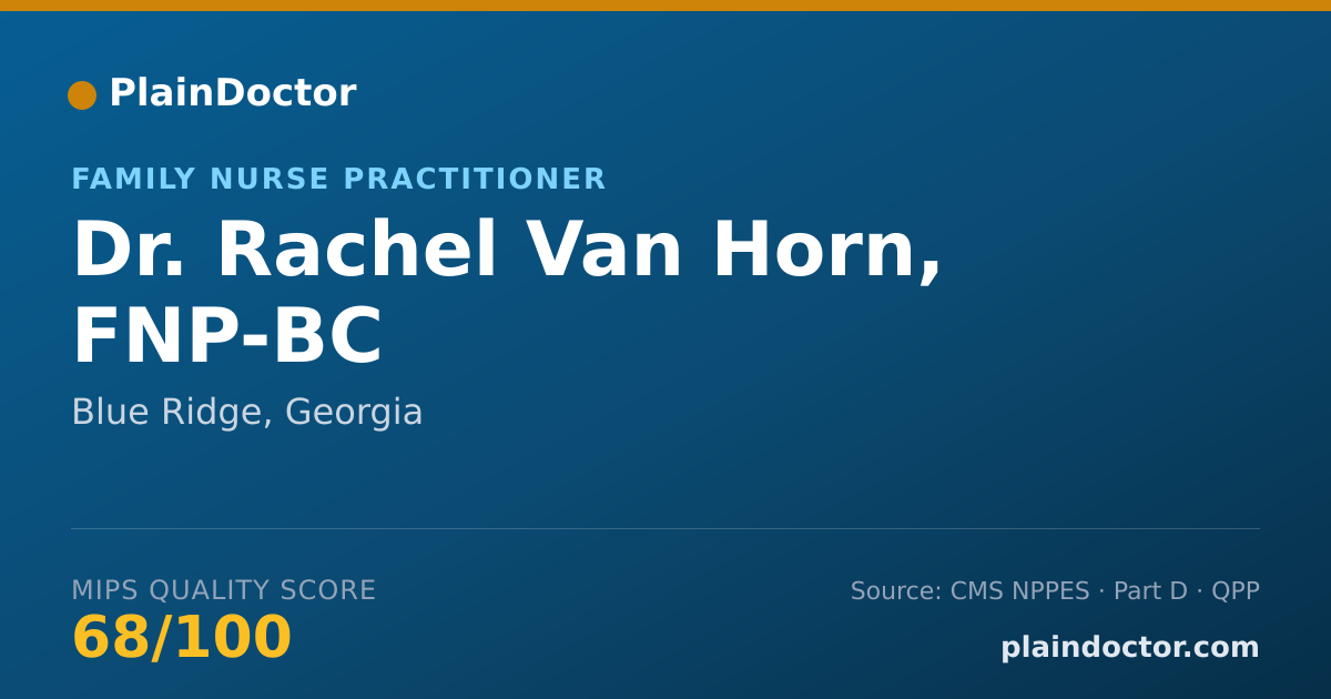 Shareable card for Rachel Van Horn, FNP-BC - Family Nurse Practitioner, Blue Ridge, GA