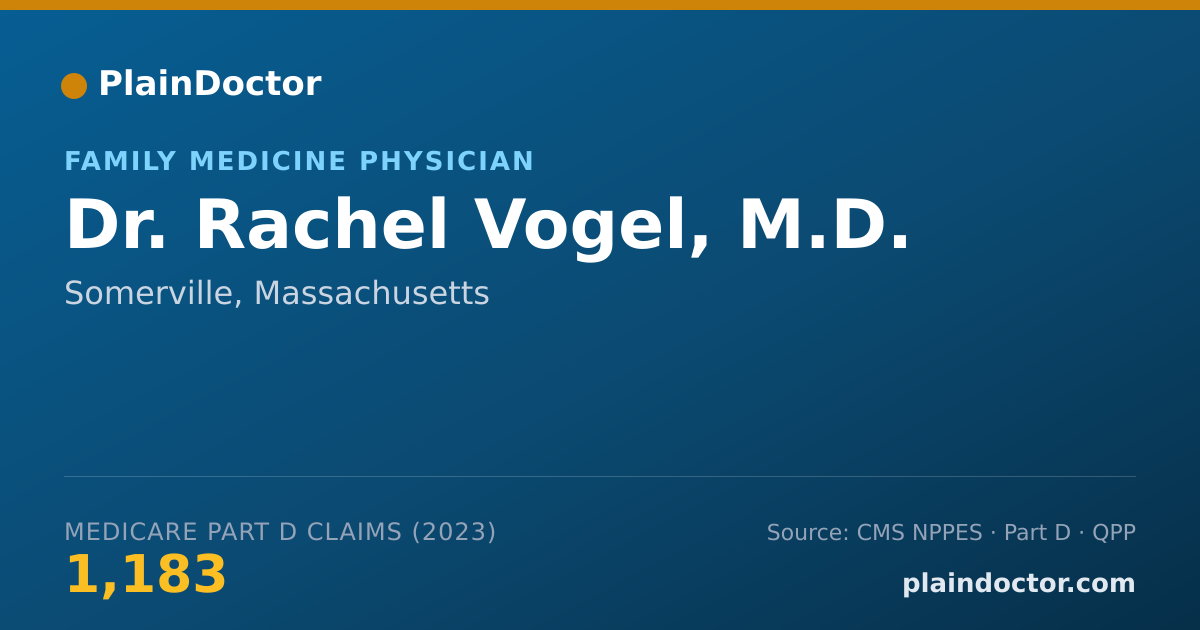 Shareable card for Rachel Vogel, M.D. - Family Medicine Physician, Somerville, MA