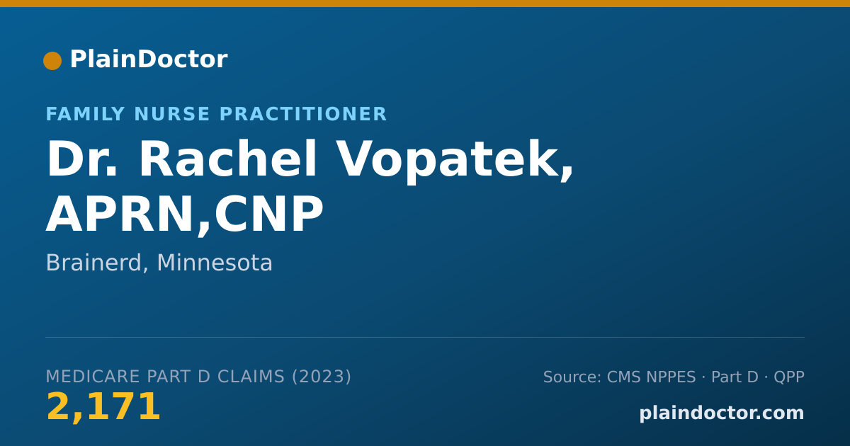 Shareable card for Rachel Vopatek, APRN,CNP - Family Nurse Practitioner, Brainerd, MN