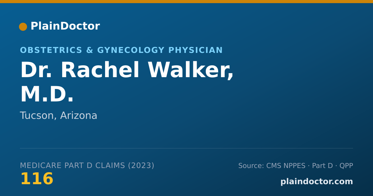 Shareable card for Rachel Walker, M.D. - Obstetrics & Gynecology Physician, Tucson, AZ
