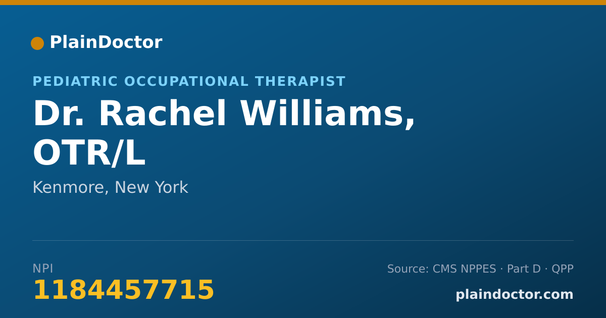 Shareable card for Rachel Williams, OTR/L - Pediatric Occupational Therapist, Kenmore, NY