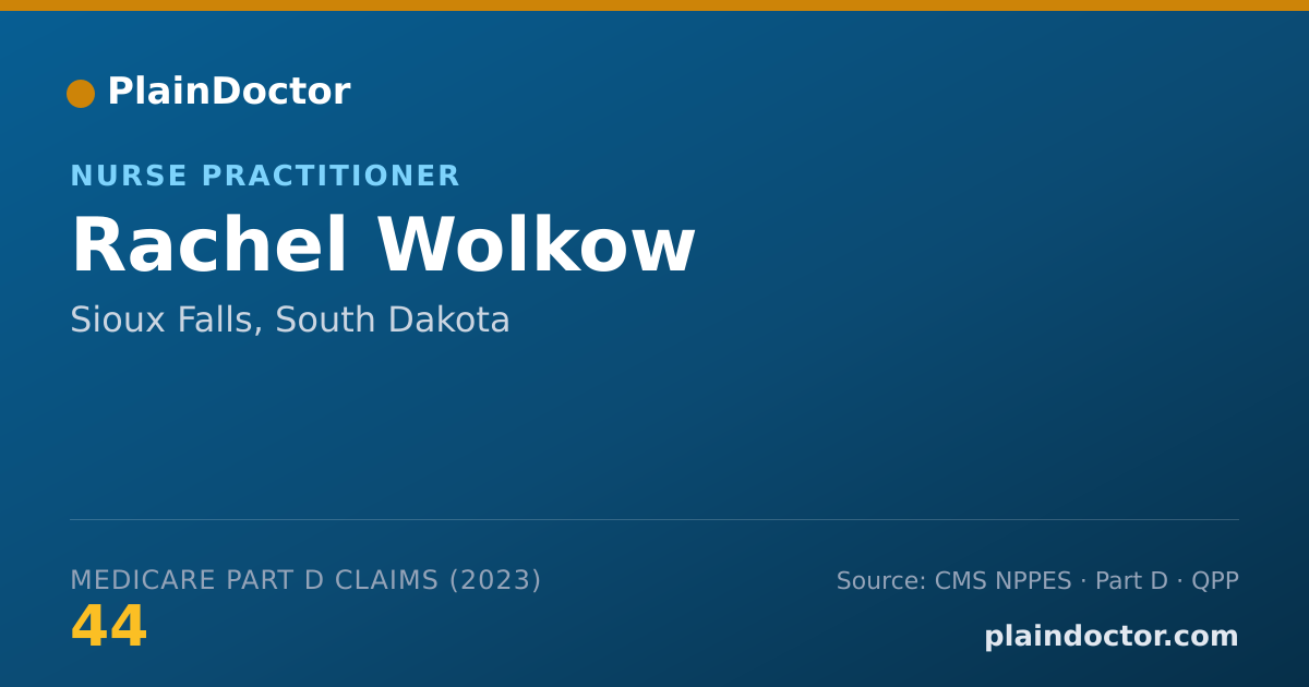 Shareable card for Rachel Wolkow - Nurse Practitioner, Sioux Falls, SD