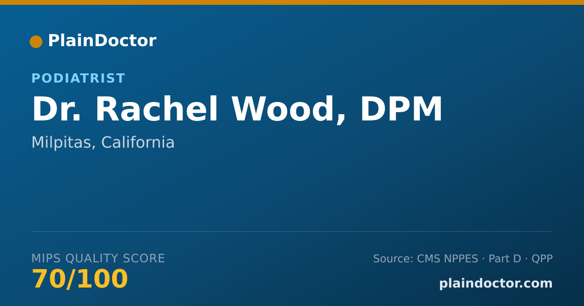 Shareable card for Rachel Wood, DPM - Podiatrist, Milpitas, CA