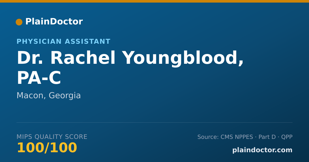 Shareable card for Rachel Youngblood, PA-C - Physician Assistant, Macon, GA