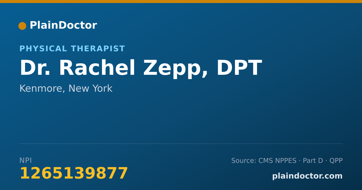 Shareable card for Rachel Zepp, DPT - Physical Therapist, Kenmore, NY