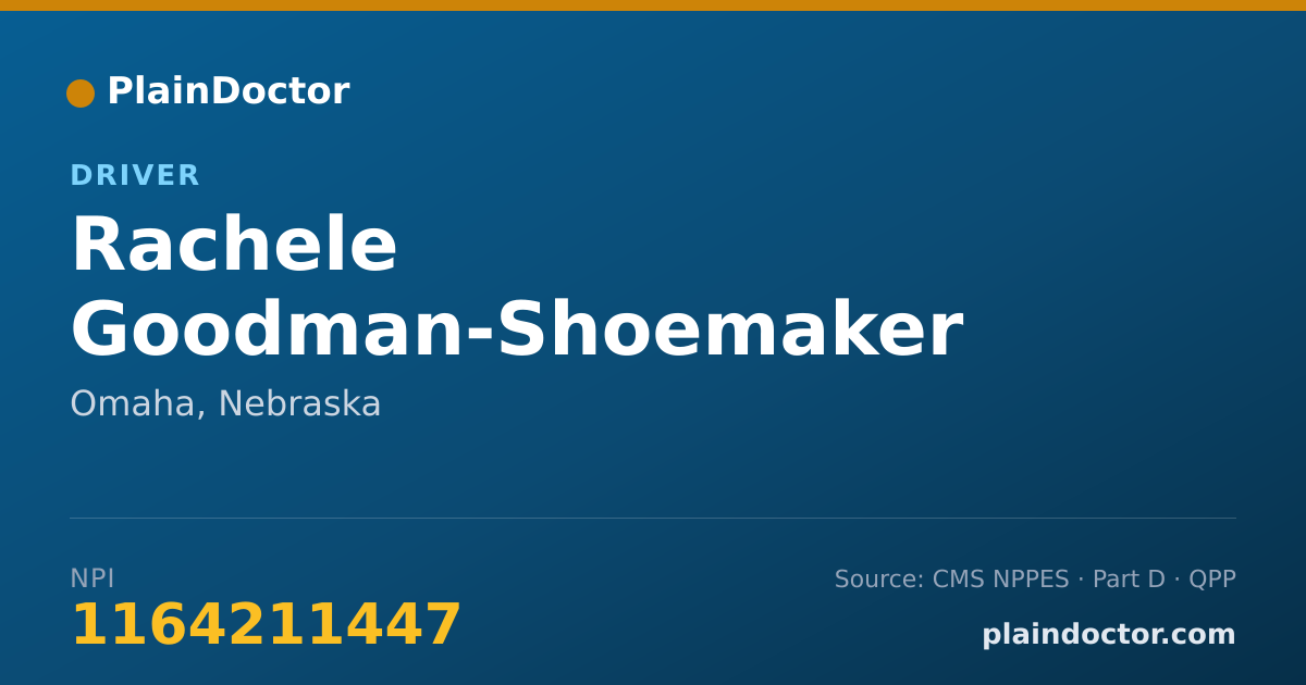 Shareable card for Rachele Goodman-Shoemaker - Driver, Omaha, NE