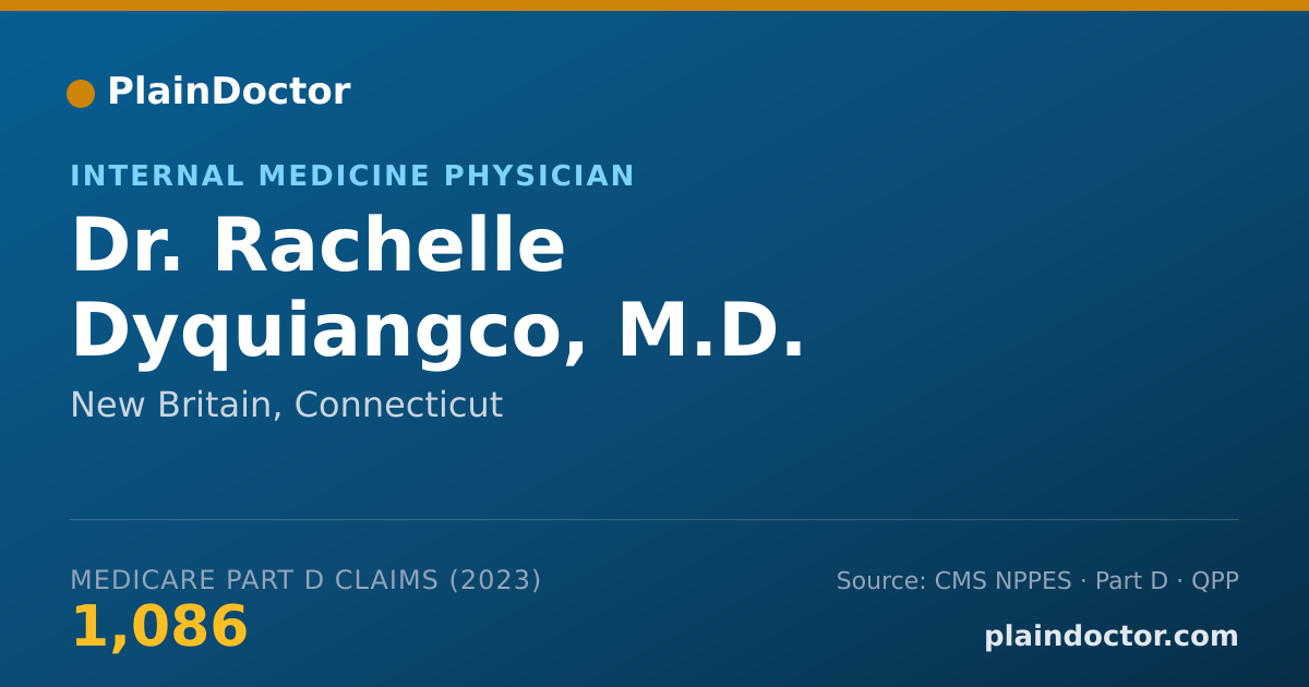 Shareable card for Rachelle Dyquiangco, M.D. - Internal Medicine Physician, New Britain, CT