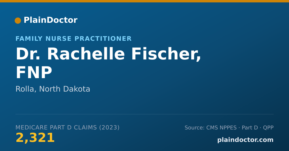 Shareable card for Rachelle Fischer, FNP - Family Nurse Practitioner, Rolla, ND