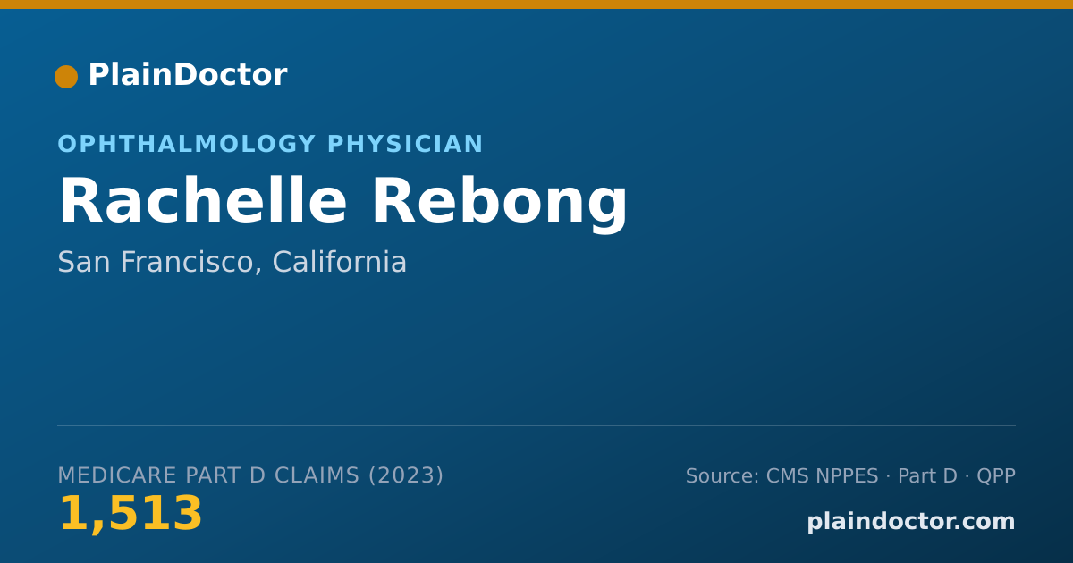 Shareable card for Rachelle Rebong - Ophthalmology Physician, San Francisco, CA