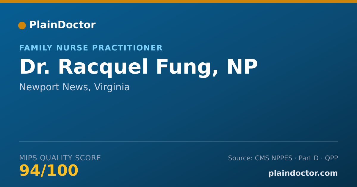 Shareable card for Racquel Fung, NP - Family Nurse Practitioner, Newport News, VA