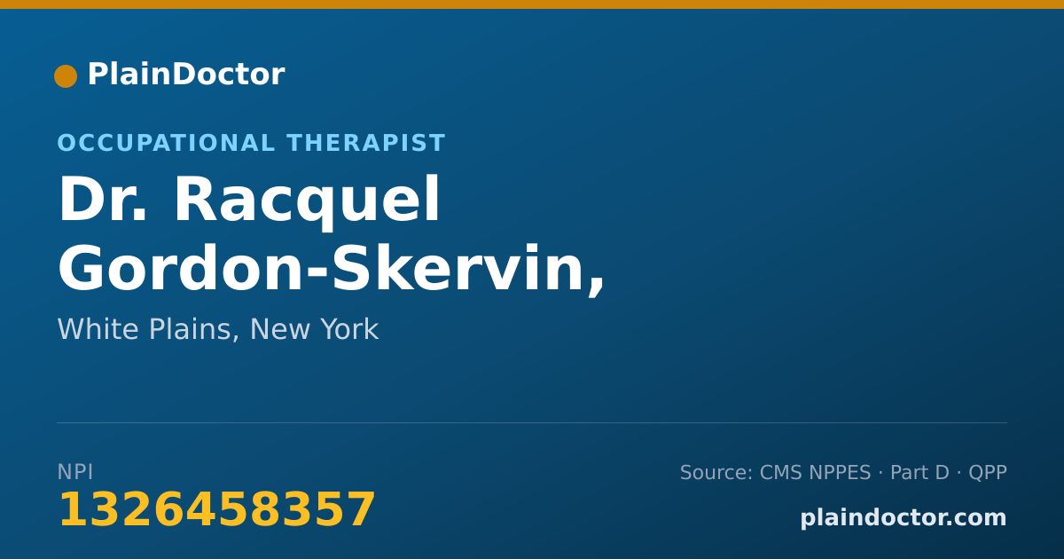 Shareable card for Racquel Gordon-Skervin, MS,OTR/L - Occupational Therapist, White Plains, NY