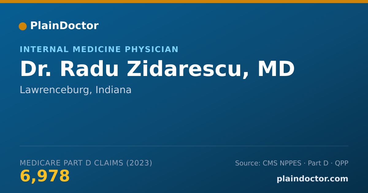 Shareable card for Radu Zidarescu, MD - Internal Medicine Physician, Lawrenceburg, IN