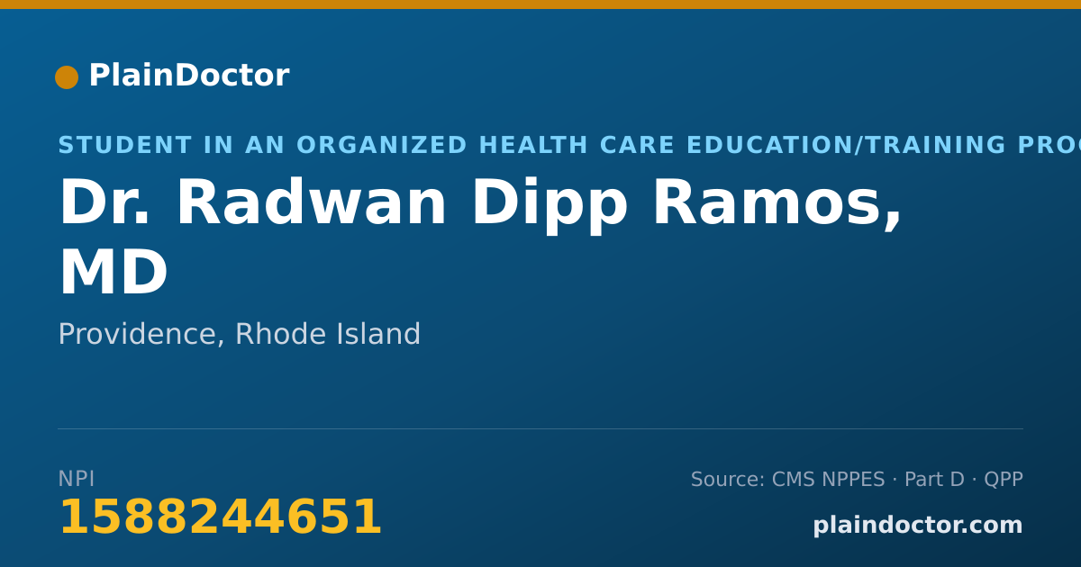 Shareable card for Radwan Dipp Ramos, MD - Student in an Organized Health Care Education/Training Program, Providence, RI