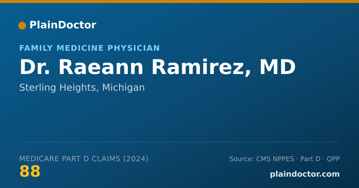 Shareable card for Raeann Ramirez, MD - Family Medicine Physician, Sterling Heights, MI