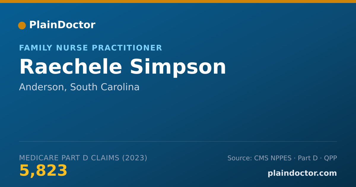 Shareable card for Raechele Simpson - Family Nurse Practitioner, Anderson, SC