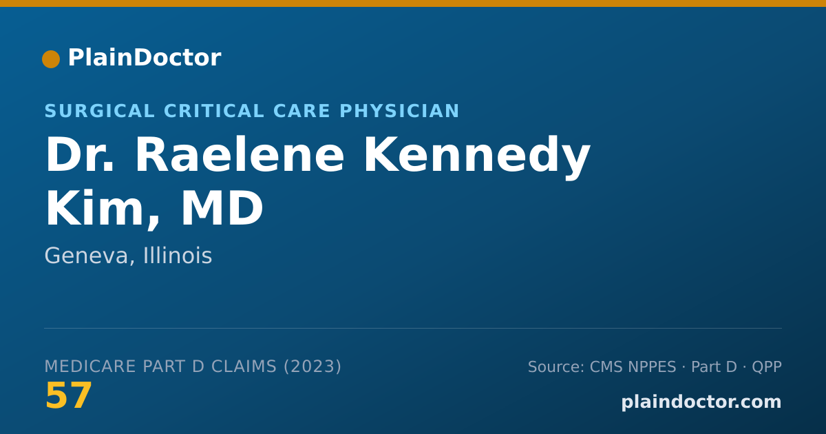Shareable card for Raelene Kennedy Kim, MD - Surgical Critical Care Physician, Geneva, IL