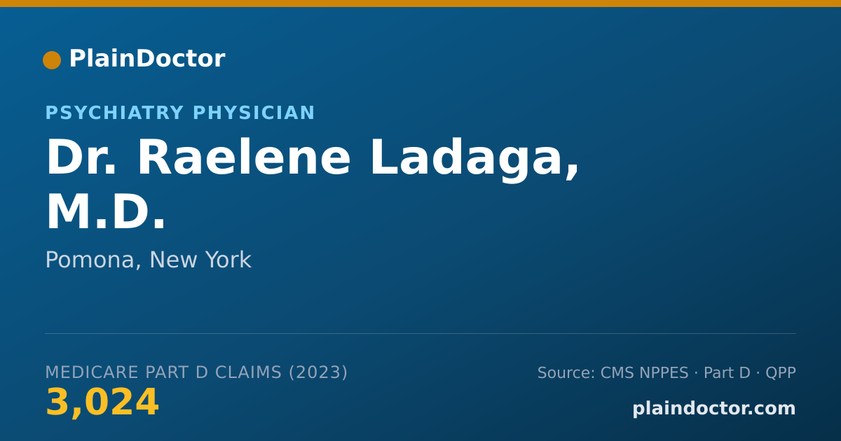 Shareable card for Raelene Ladaga, M.D. - Psychiatry Physician, Pomona, NY