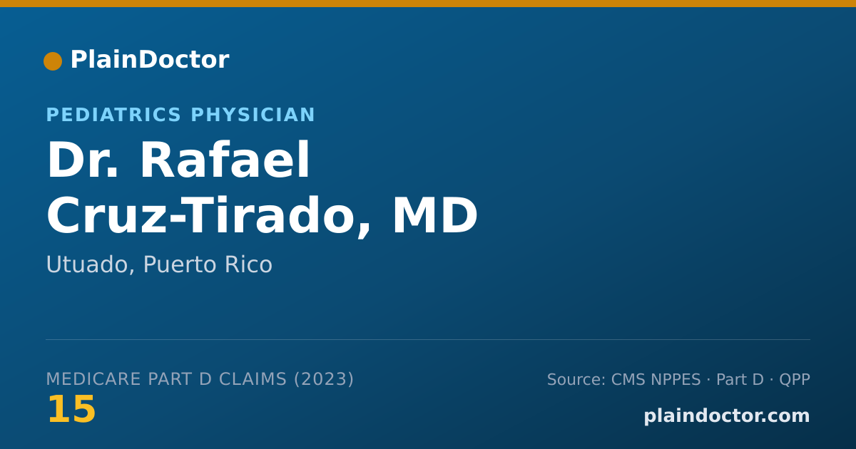 Shareable card for Rafael Cruz-Tirado, MD - Pediatrics Physician, Utuado, PR