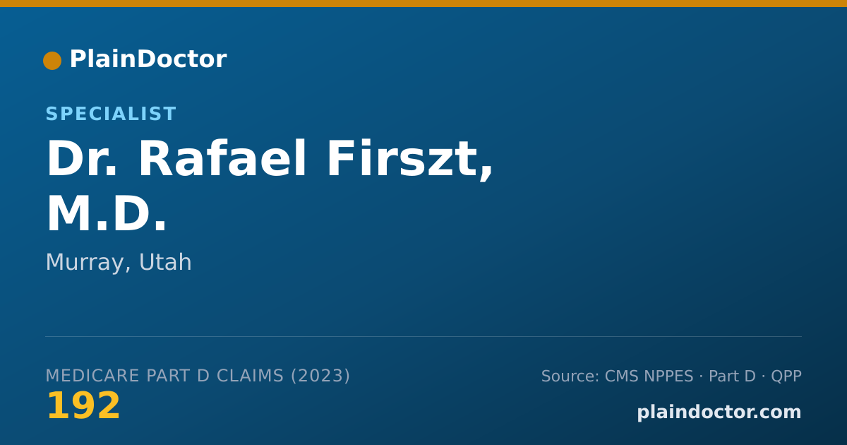 Shareable card for Rafael Firszt, M.D. - Specialist, Murray, UT