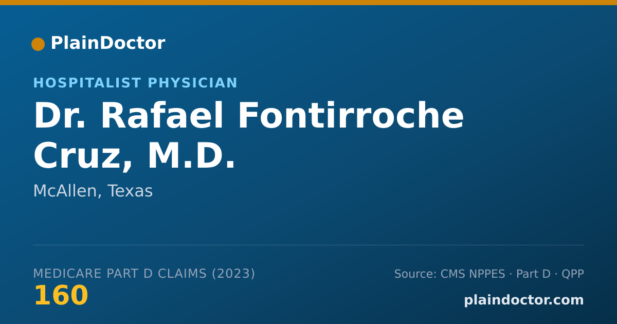 Shareable card for Rafael Fontirroche Cruz, M.D. - Hospitalist Physician, McAllen, TX