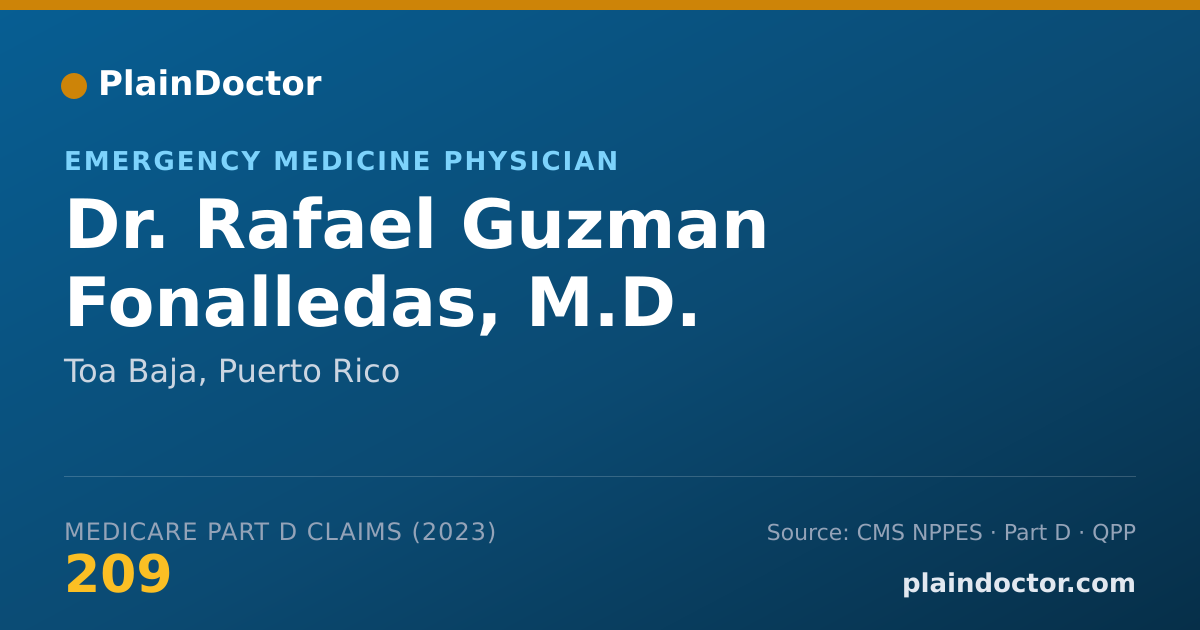 Shareable card for Rafael Guzman Fonalledas, M.D. - Emergency Medicine Physician, Toa Baja, PR