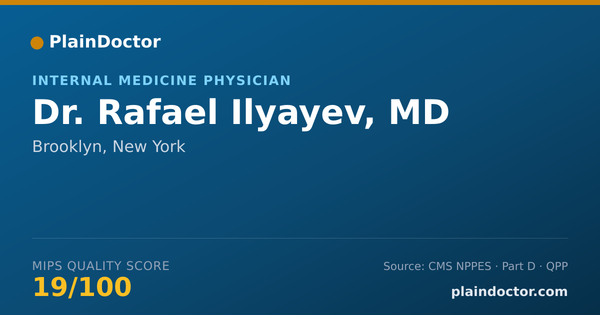 Shareable card for Rafael Ilyayev, MD - Internal Medicine Physician, Brooklyn, NY