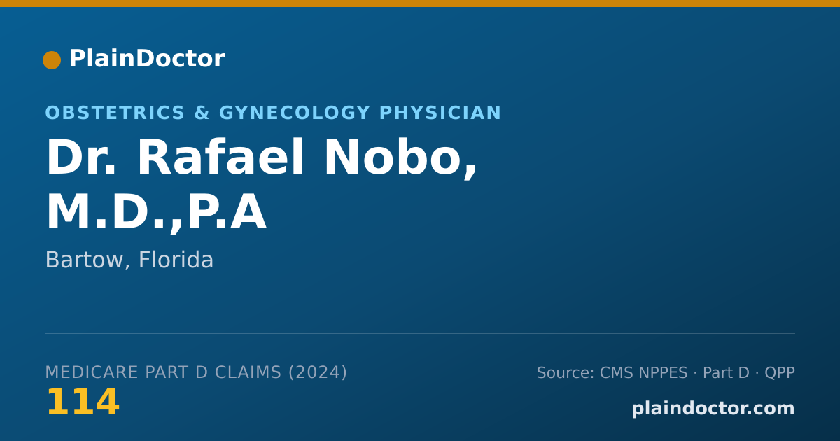 Shareable card for Rafael Nobo, M.D.,P.A - Obstetrics & Gynecology Physician, Bartow, FL
