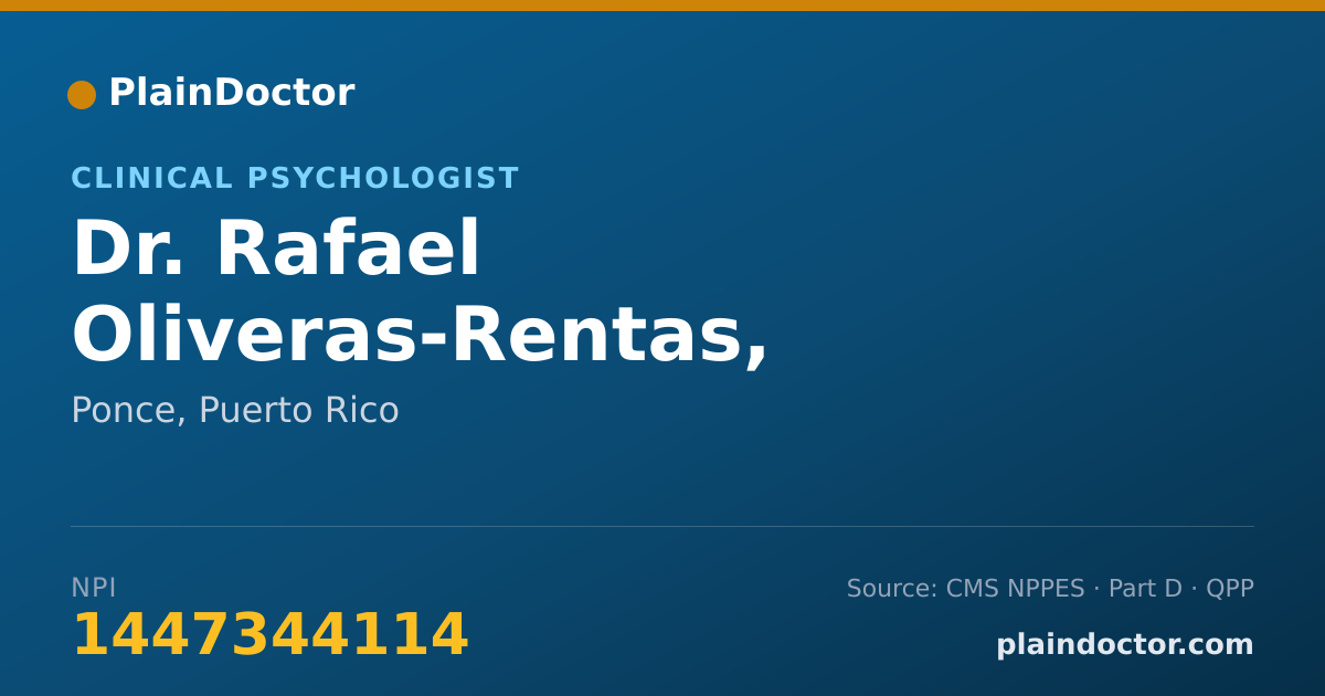 Shareable card for Rafael Oliveras-Rentas, PSY.D. - Clinical Psychologist, Ponce, PR