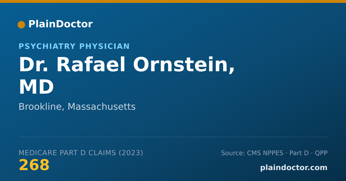 Shareable card for Rafael Ornstein, MD - Psychiatry Physician, Brookline, MA