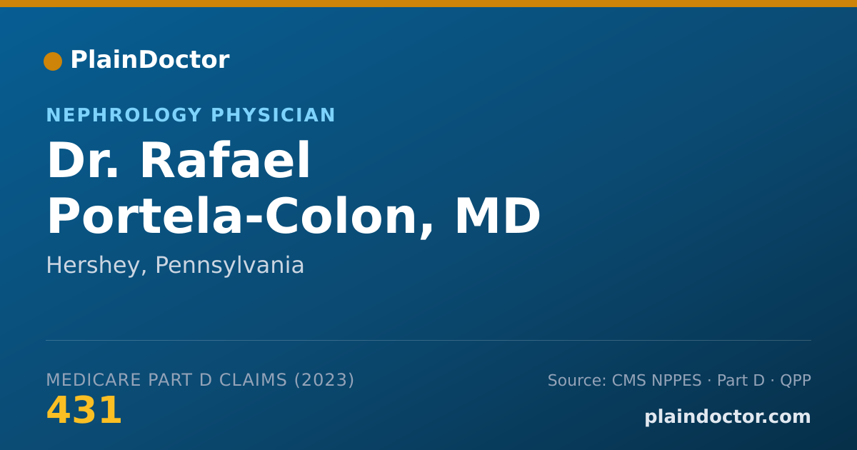 Shareable card for Rafael Portela-Colon, MD - Nephrology Physician, Hershey, PA