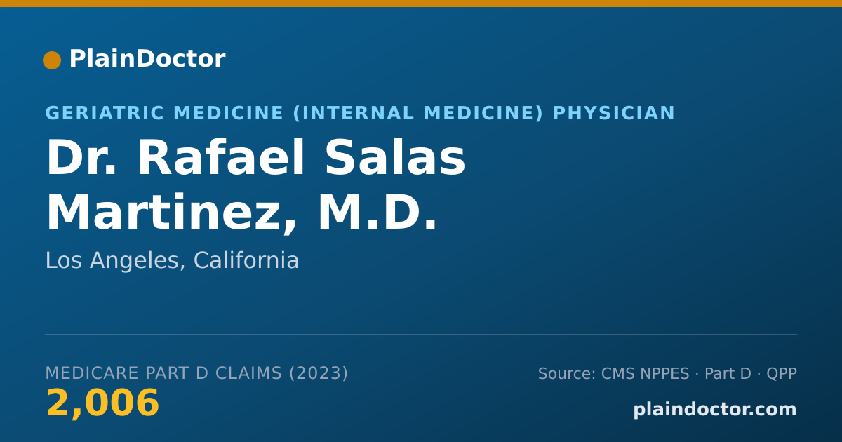 Shareable card for Rafael Salas Martinez, M.D. - Geriatric Medicine (Internal Medicine) Physician, Los Angeles, CA