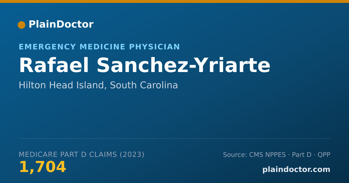Shareable card for Rafael Sanchez-Yriarte - Emergency Medicine Physician, Hilton Head Island, SC