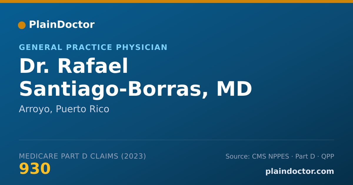 Shareable card for Rafael Santiago-Borras, MD - General Practice Physician, Arroyo, PR